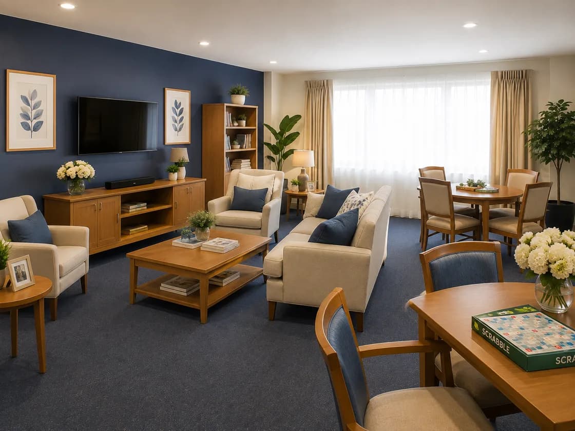 A welcoming resident lounge at Aged Care Centre